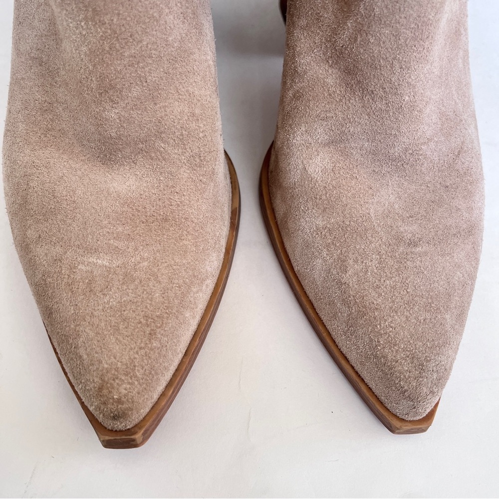 Marc Fisher Suede Tan Ankle Boots Size 9.5 - Picture 6 of 12